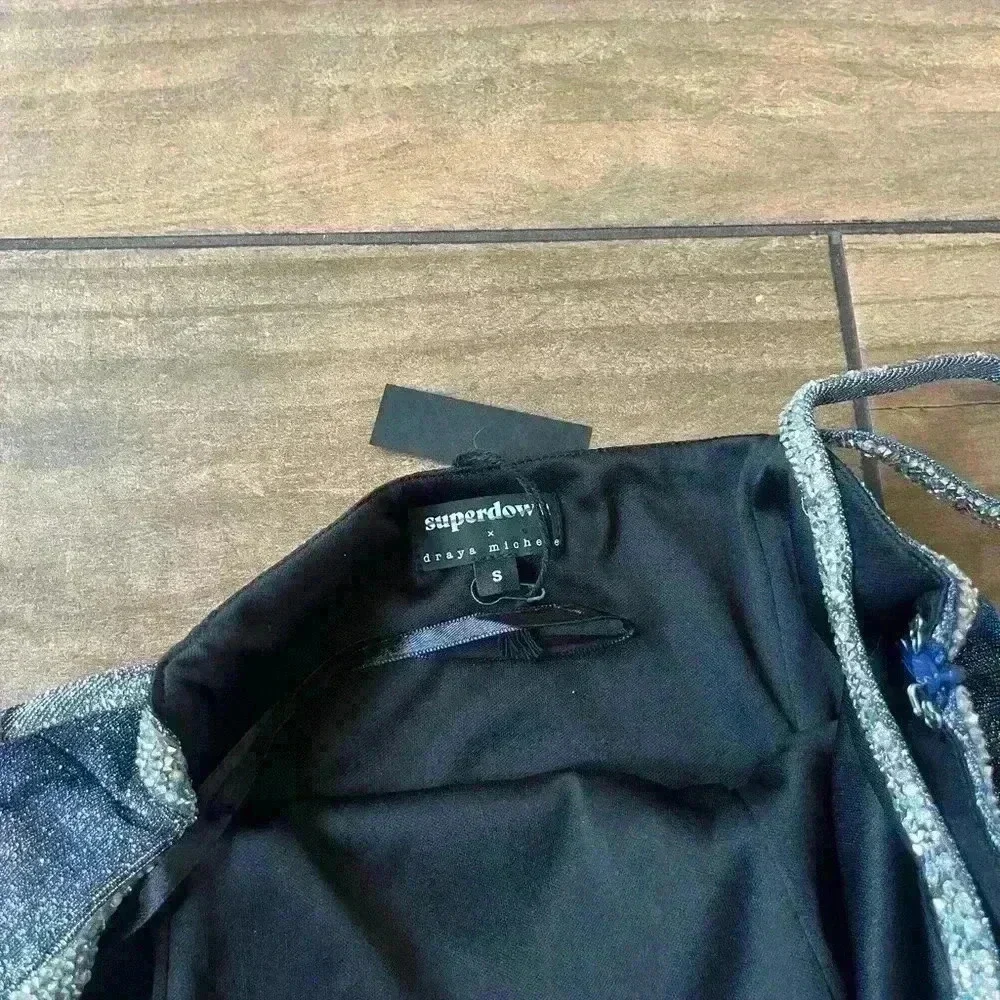 NWT Superdown Arnell Rhinestone Mini Dress in Blue SMALL - Picture 4 of 5